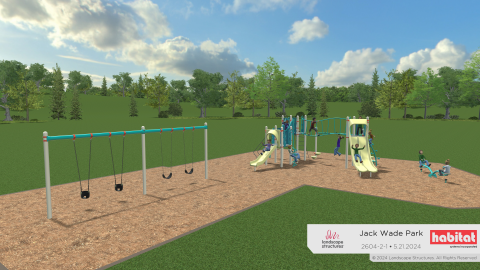 Digital rendering of a proposed playground upgrade